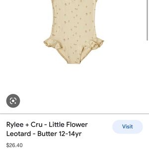 Rylee + Cru - Little Flower Leotard - Butter 4/5Y